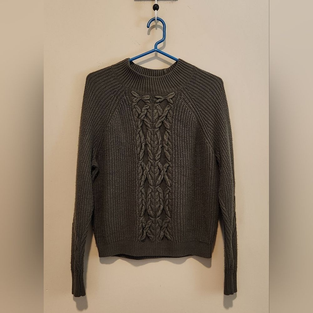 Leith Olive Green Turtleneck Sweater Size M